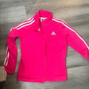 Adidas Bright Pink Jacket with White Accents